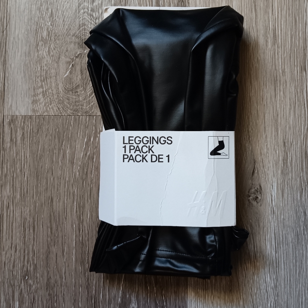 NWT Leather Look Leggings